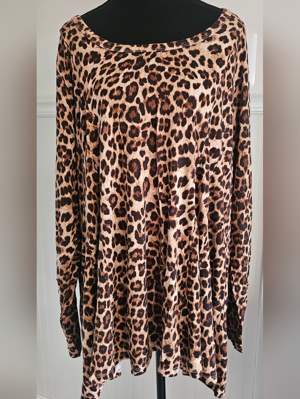 Torrid Leopard Print Long Sleeve Women’s Tunic Top Super Soft 4X